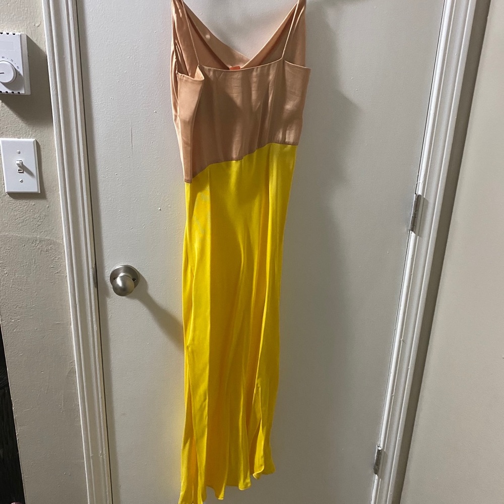Zara color block yellow and beige cocktail dress - Picture 6 of 6